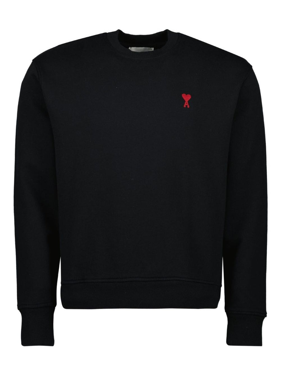 Ami Paris Ami De Coeur Cotton Sweatshirt - Black