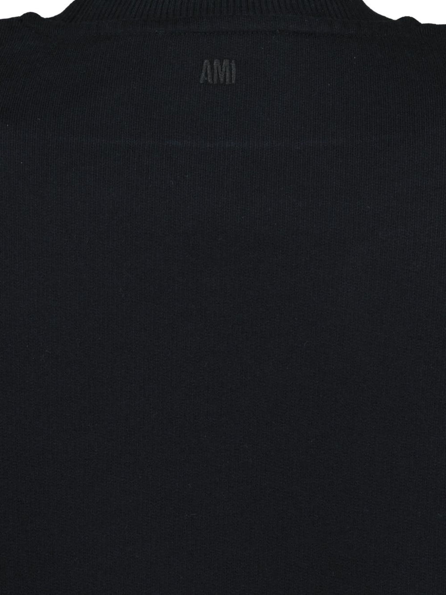 Ami Paris Ami De Coeur Cotton Sweatshirt - Black