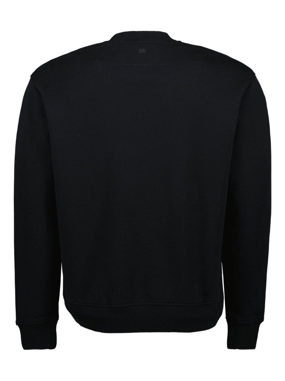 Ami Paris Ami De Coeur Cotton Sweatshirt - Black