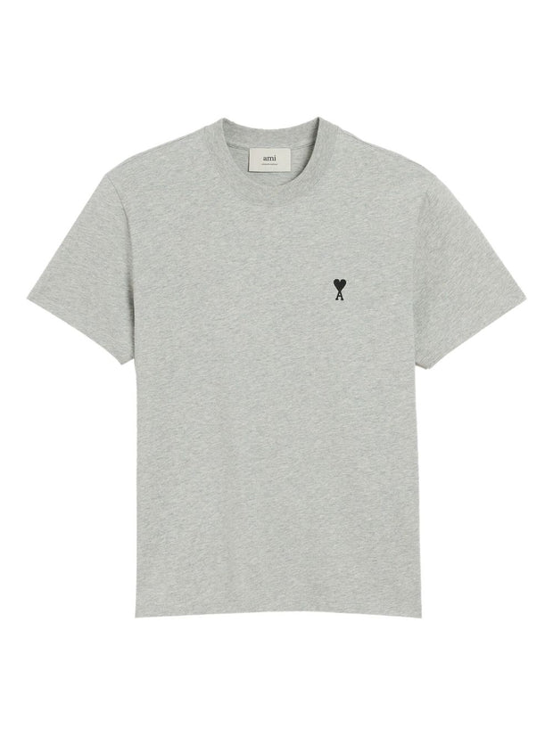 Ami Paris Ami De Coeur Cotton T-shirt - Light Grey