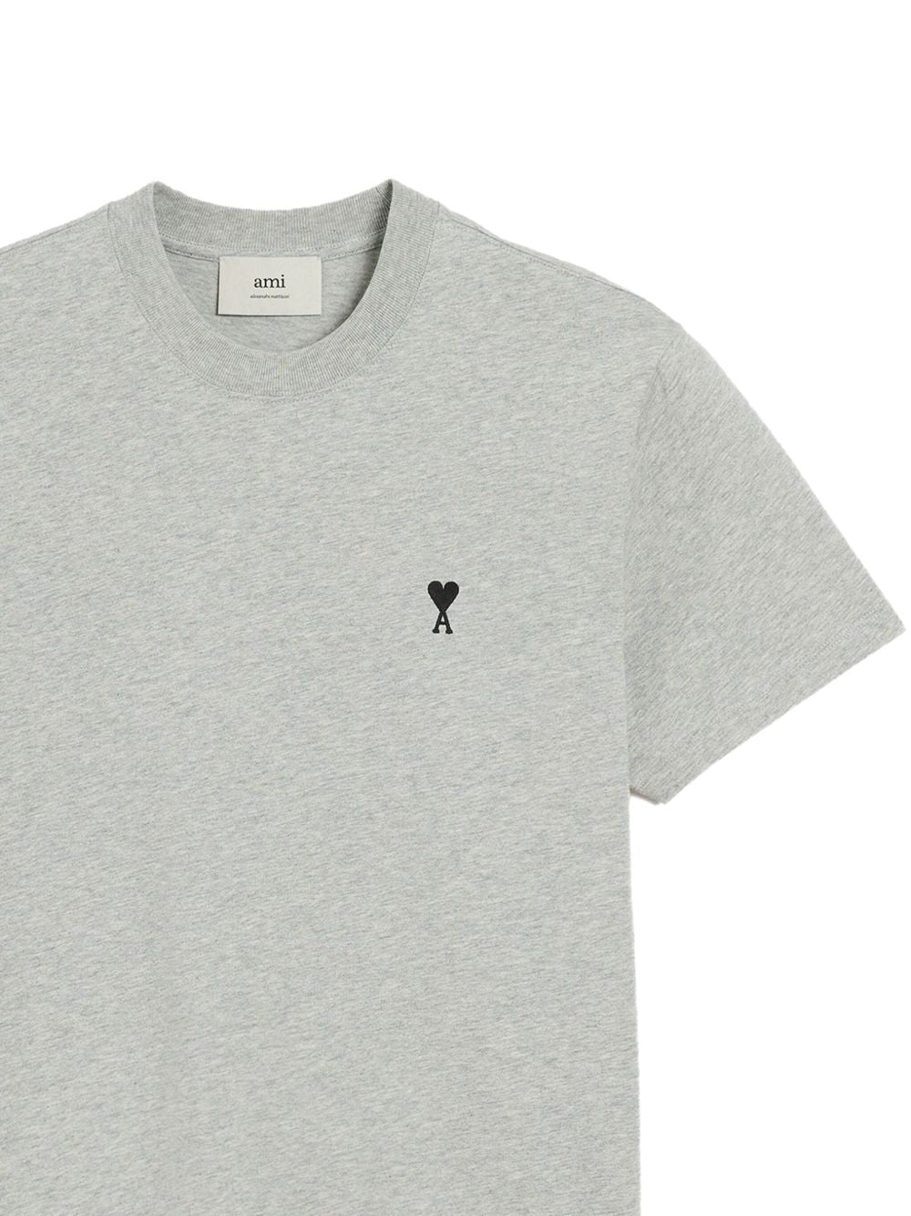 Ami Paris Ami De Coeur Cotton T-shirt - Light Grey