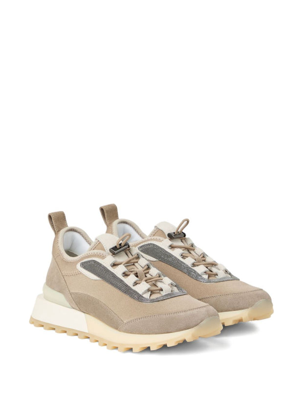 Brunello Cucinelli Leather Sneakers - Beige