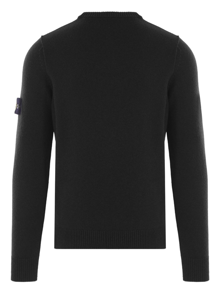 Stone Island Wool Crewneck Sweater - Black