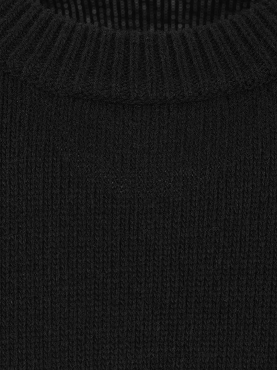 Stone Island Wool Crewneck Sweater - Black