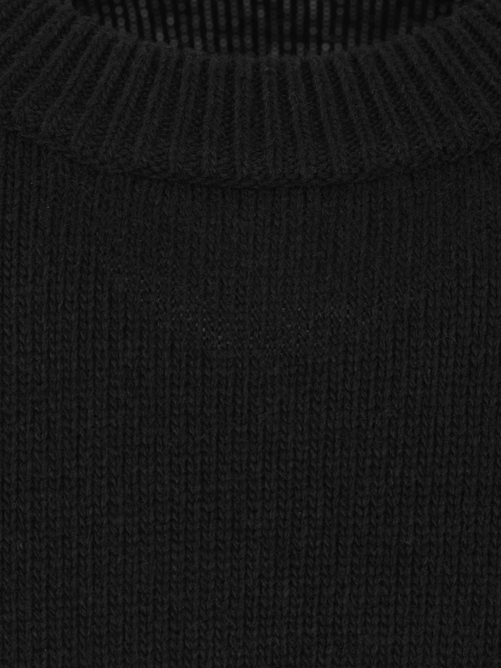 Stone Island Wool Crewneck Sweater - Black