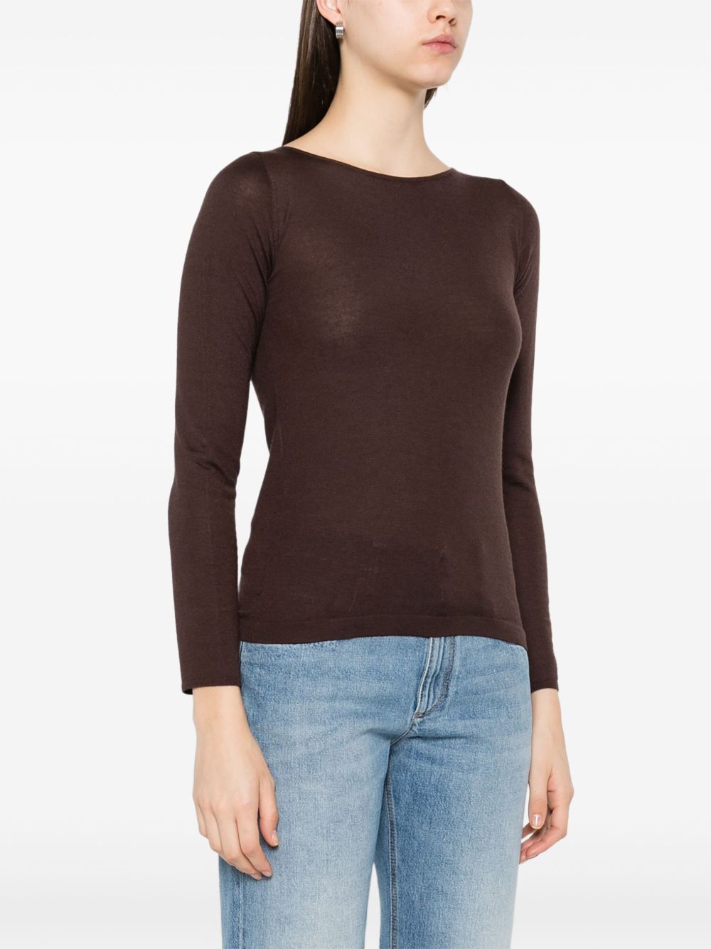 Brunello Cucinelli Cashmere Boat-neck Sweater - Brown