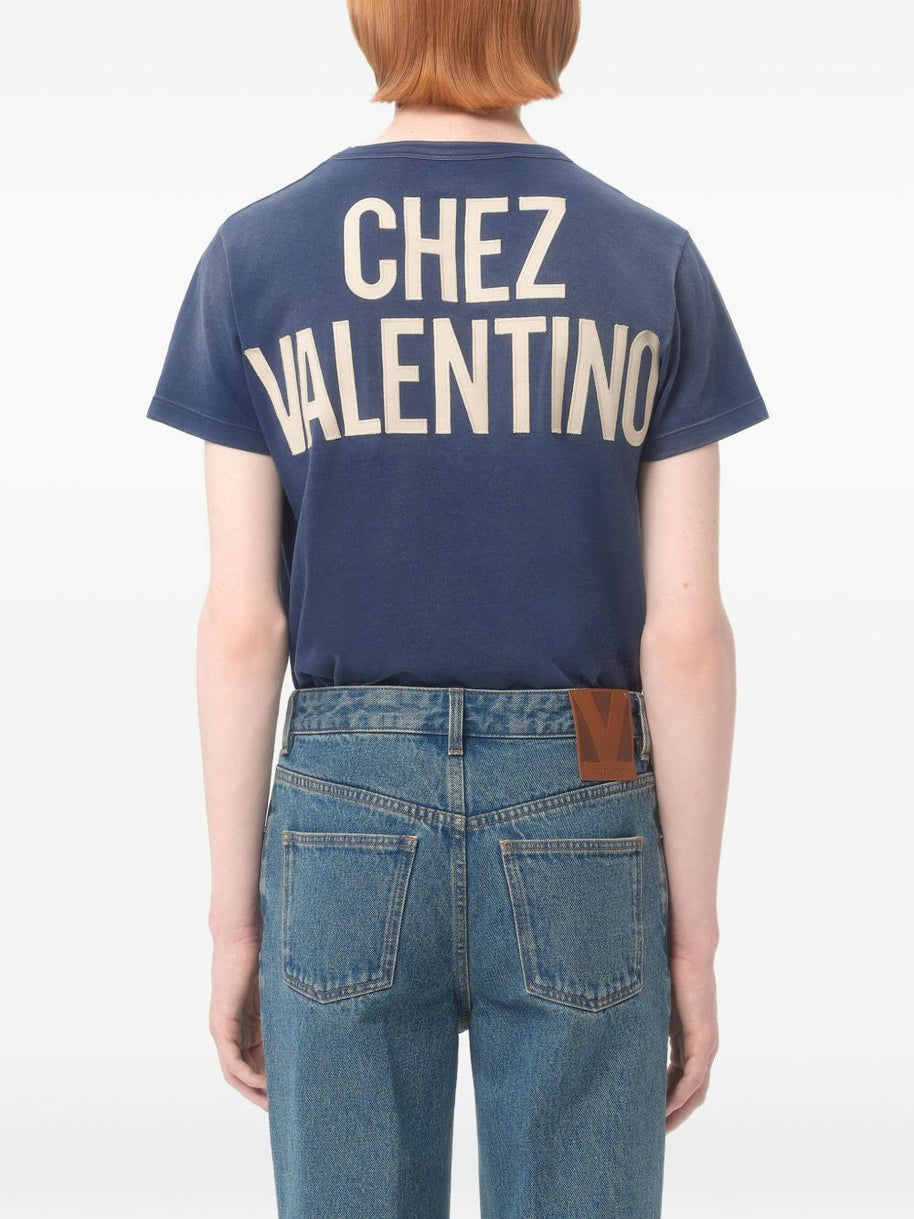 Valentino Chez Valentino Cotton T-shirt - Blue