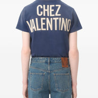 Valentino Chez Valentino Cotton T-shirt - Blue