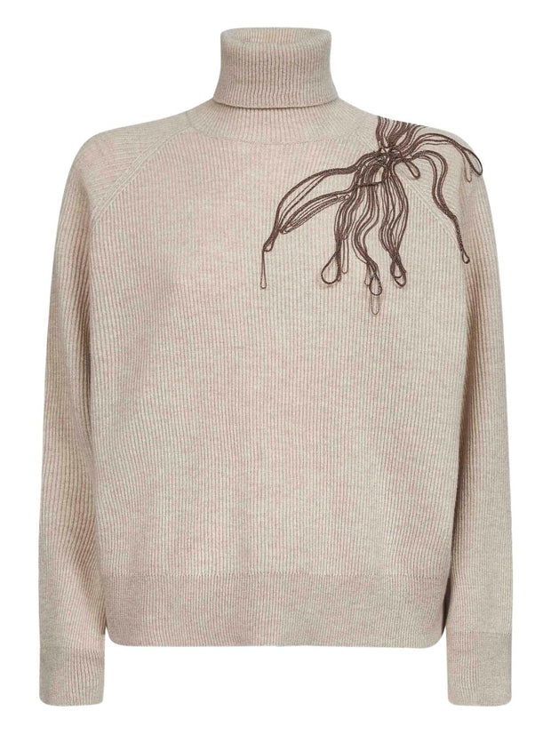 Brunello Cucinelli Cashmere Turtle-neck Sweater - Beige