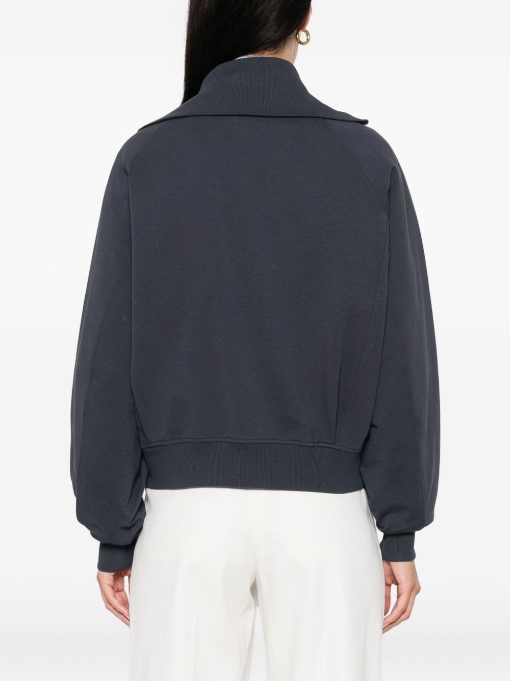 Brunello Cucinelli Cotton Zipped Sweatshirt - Blue