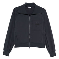 Brunello Cucinelli Cotton Zipped Sweatshirt - Blue