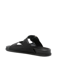 Jimmy Choo Fayence Sandal Low Leather Sandals With Pearls