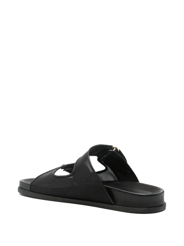 Jimmy Choo Fayence Patent Leather Sandals - Black