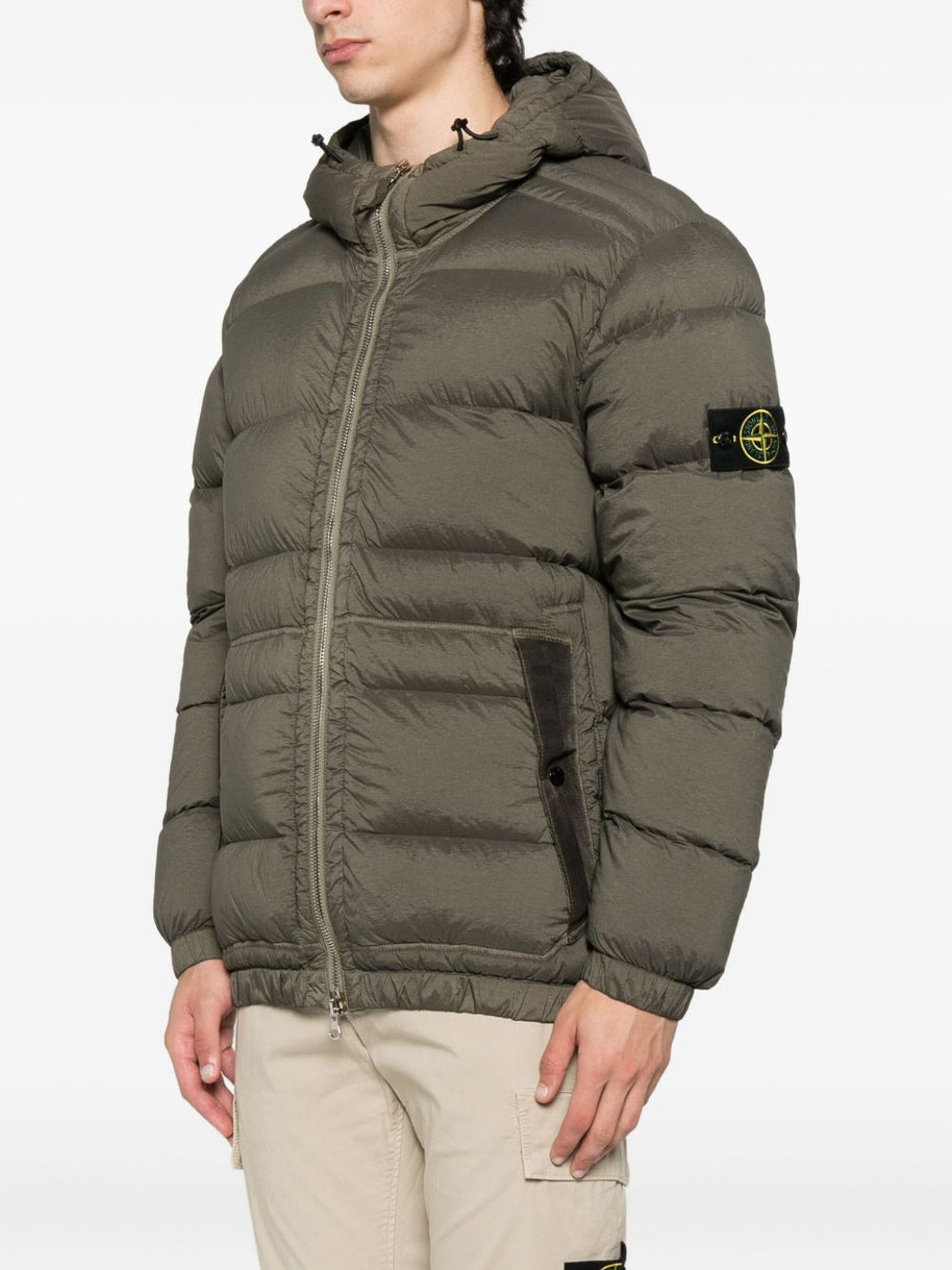 Stone Island Short Hooded Down Jacket - Green