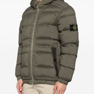 Stone Island Short Hooded Down Jacket - Green