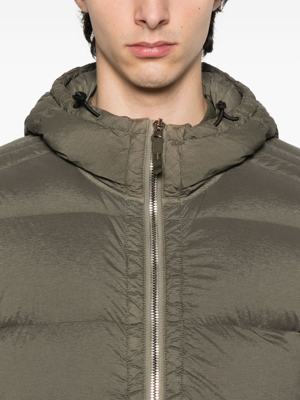 Stone Island Short Hooded Down Jacket - Green