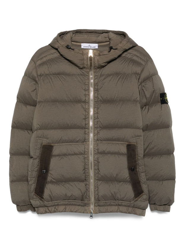 Stone Island Short Hooded Down Jacket - Green