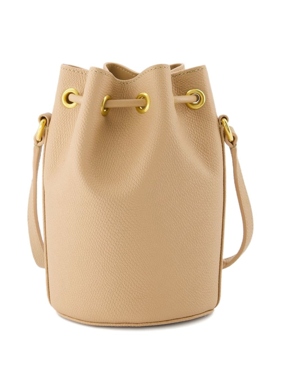 Valentino Garavani VLogo Signature Mini Leather Bucket Bag - Powder