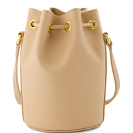 Valentino Garavani VLogo Signature Mini Leather Bucket Bag - Powder