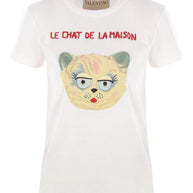 Valentino Le Chat De La Maison Cotton T-shirt - Ivory
