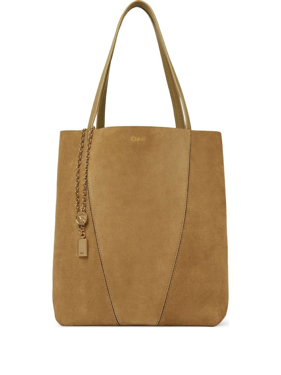 Chloé Spin Tote Bag In Suede