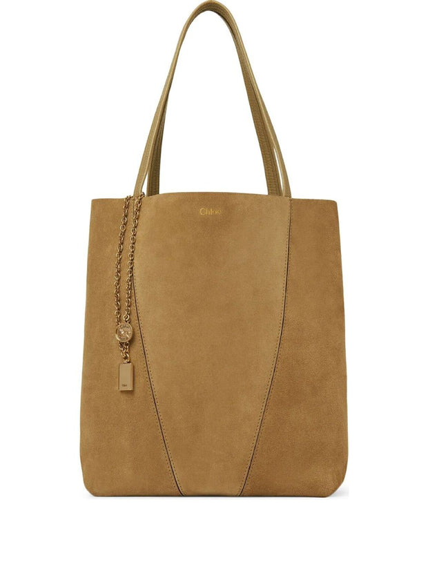 Chloé Spin Tote Bag In Suede