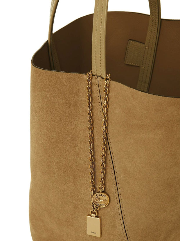 Chloé Spin Tote Bag In Suede