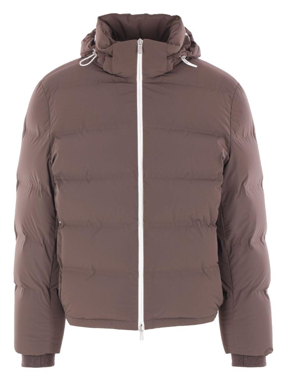 Brunello Cucinelli Nylon Down Jacket - Brown