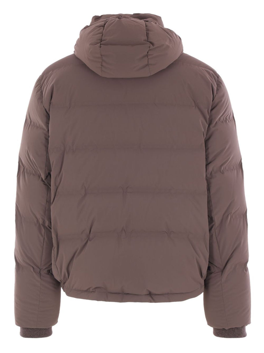 Brunello Cucinelli Nylon Down Jacket - Brown