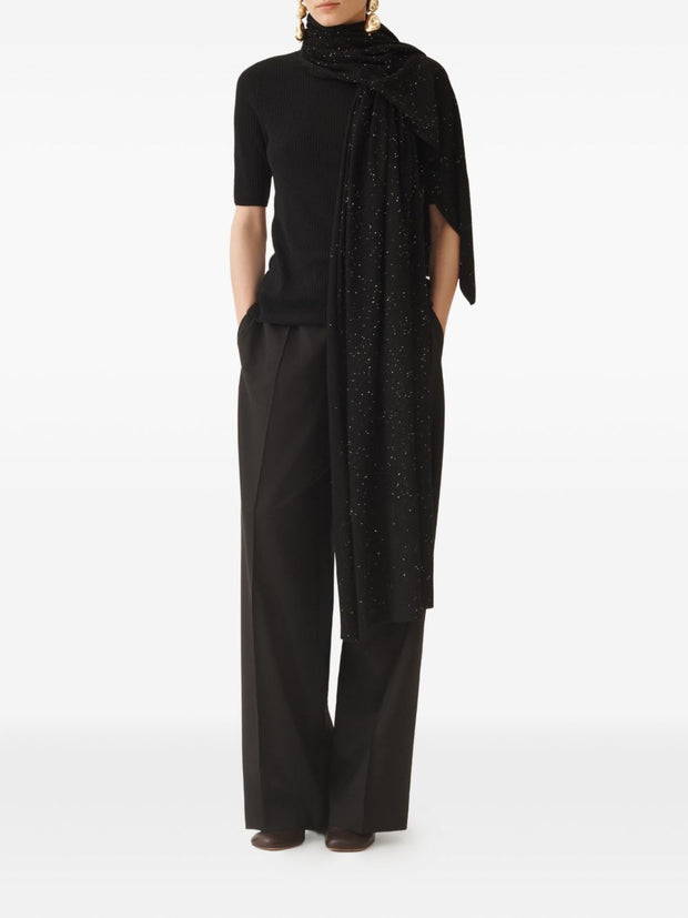 Fabiana Filippi Embellished Scarf - Black