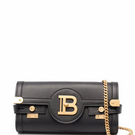 Balmain B-Buzz 23 Leather Shoulder Bag - Black