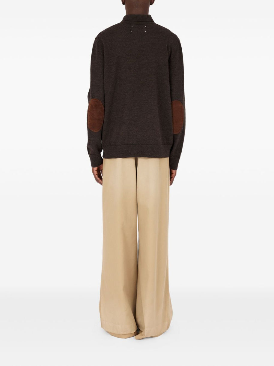 Maison Margiela Wool Polo Shirt - Brown
