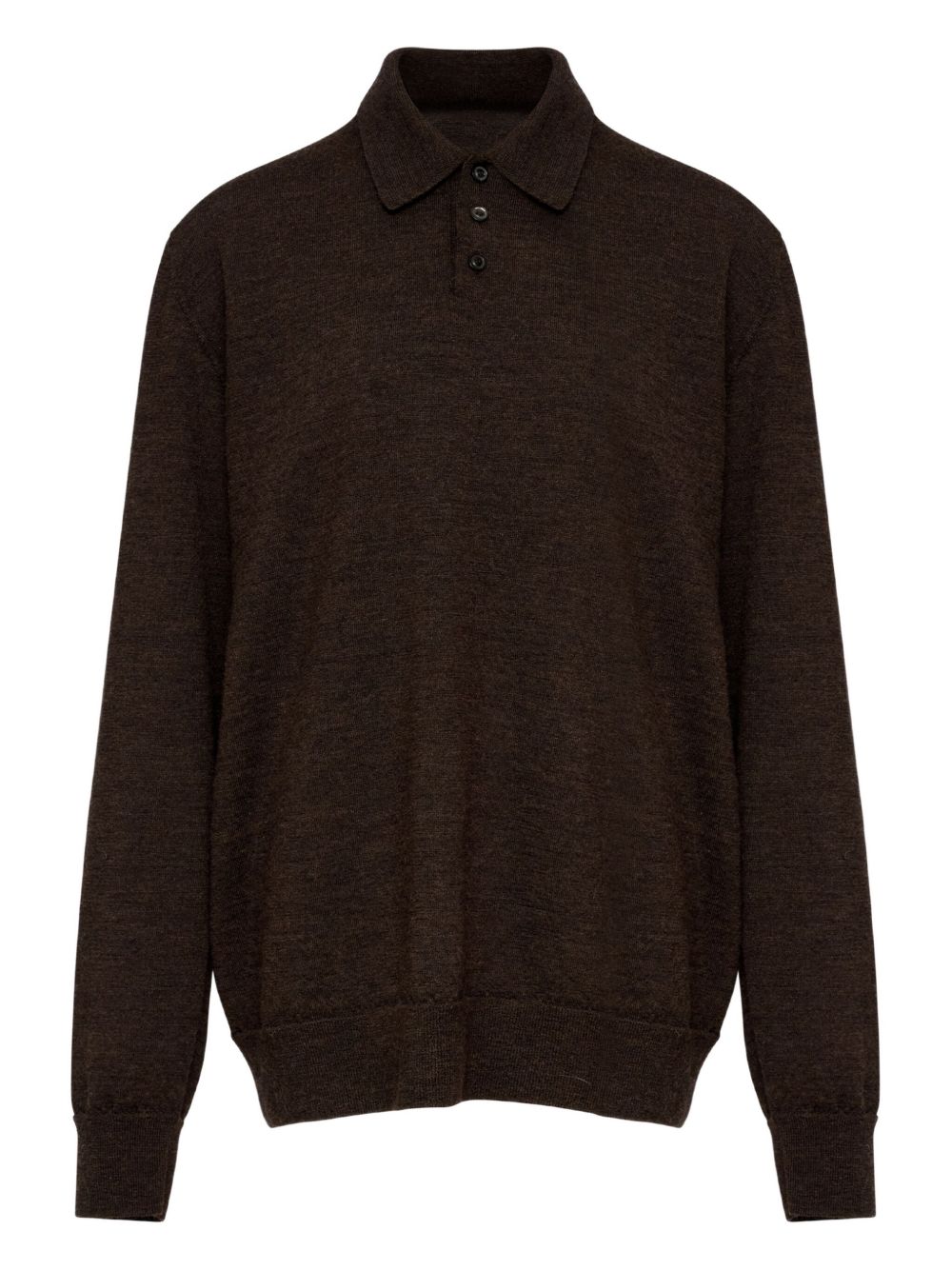 Maison Margiela Wool Polo Shirt - Brown