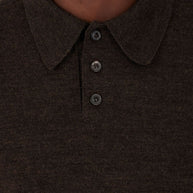 Maison Margiela Wool Polo Shirt - Brown