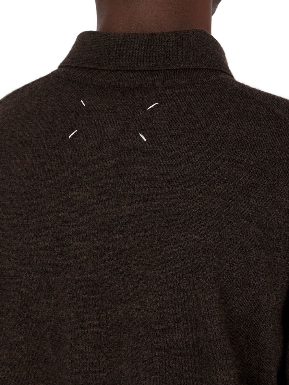 Maison Margiela Wool Polo Shirt - Brown