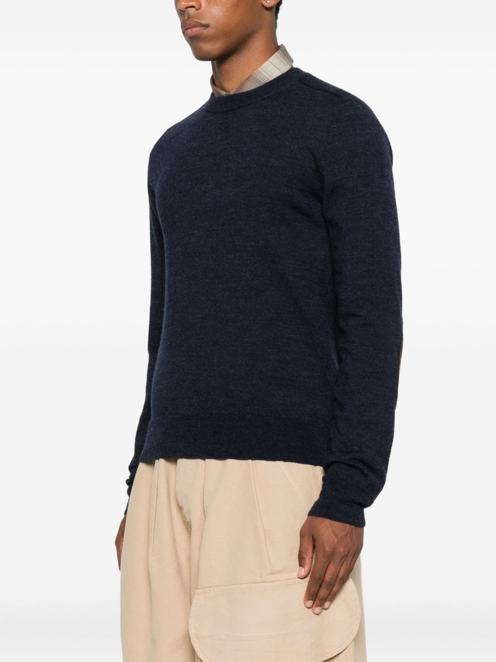 Maison Margiela  Wool Crewneck Sweater - Blue