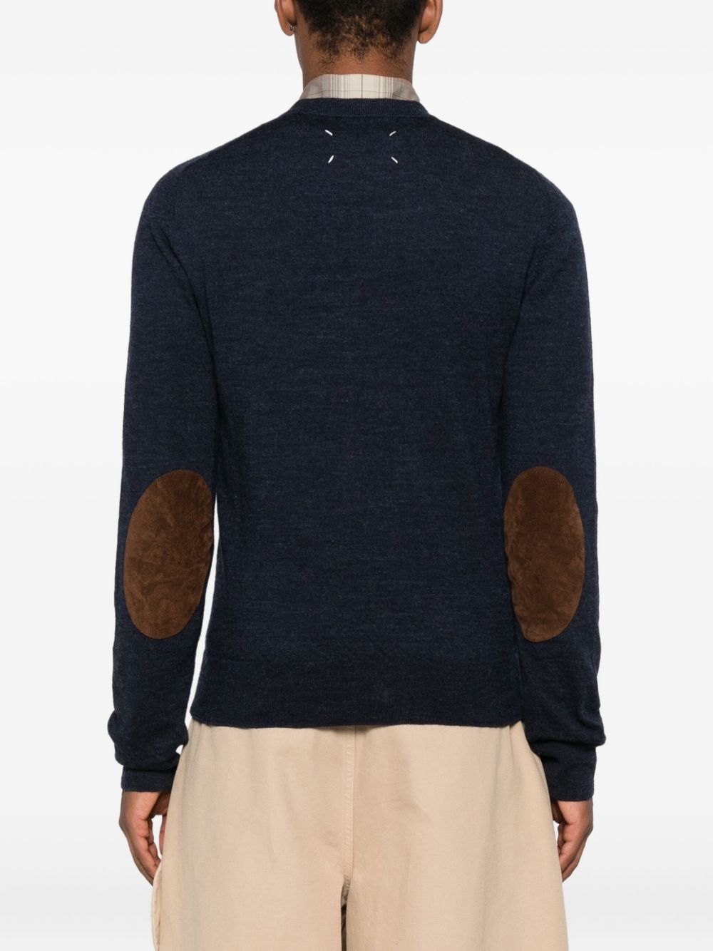 Maison Margiela  Wool Crewneck Sweater - Blue
