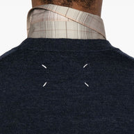 Maison Margiela  Wool Crewneck Sweater - Blue