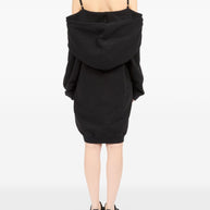 MM6 Maison Margiela Off-shoulder Cotton Dress - Black