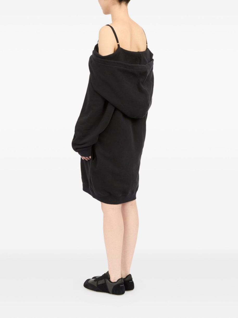 MM6 Maison Margiela Off-shoulder Cotton Dress - Black