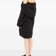 MM6 Maison Margiela Off-shoulder Cotton Dress - Black