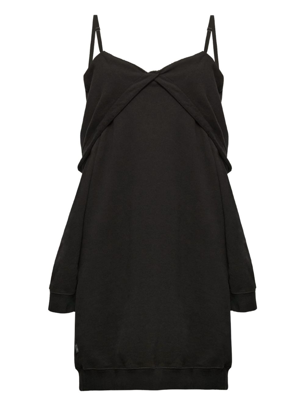 MM6 Maison Margiela Off-shoulder Cotton Dress - Black