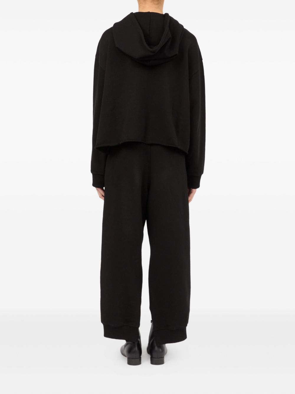 MM6 Maison Margiela Logo Cotton Hoodie - Black