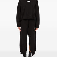 MM6 Maison Margiela Logo Cotton Hoodie - Black
