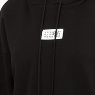 MM6 Maison Margiela Logo Cotton Hoodie - Black