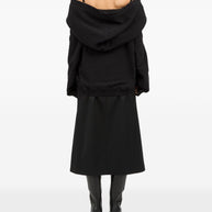 MM6 Maison Margiela Off-shoulder Cotton Sweatshirt - Black
