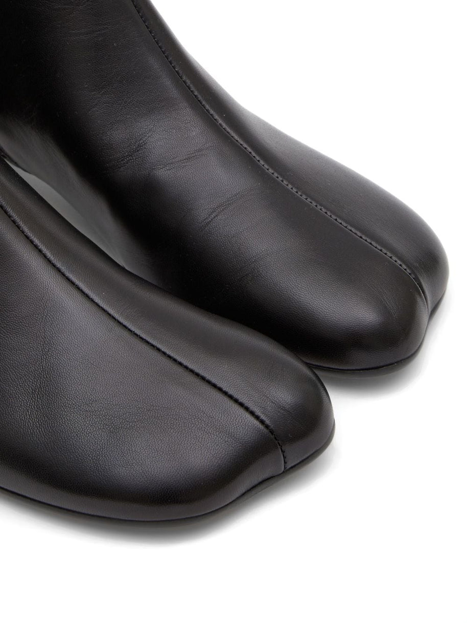 MM6 Maison Margiela Leather Ankle Boots - Black
