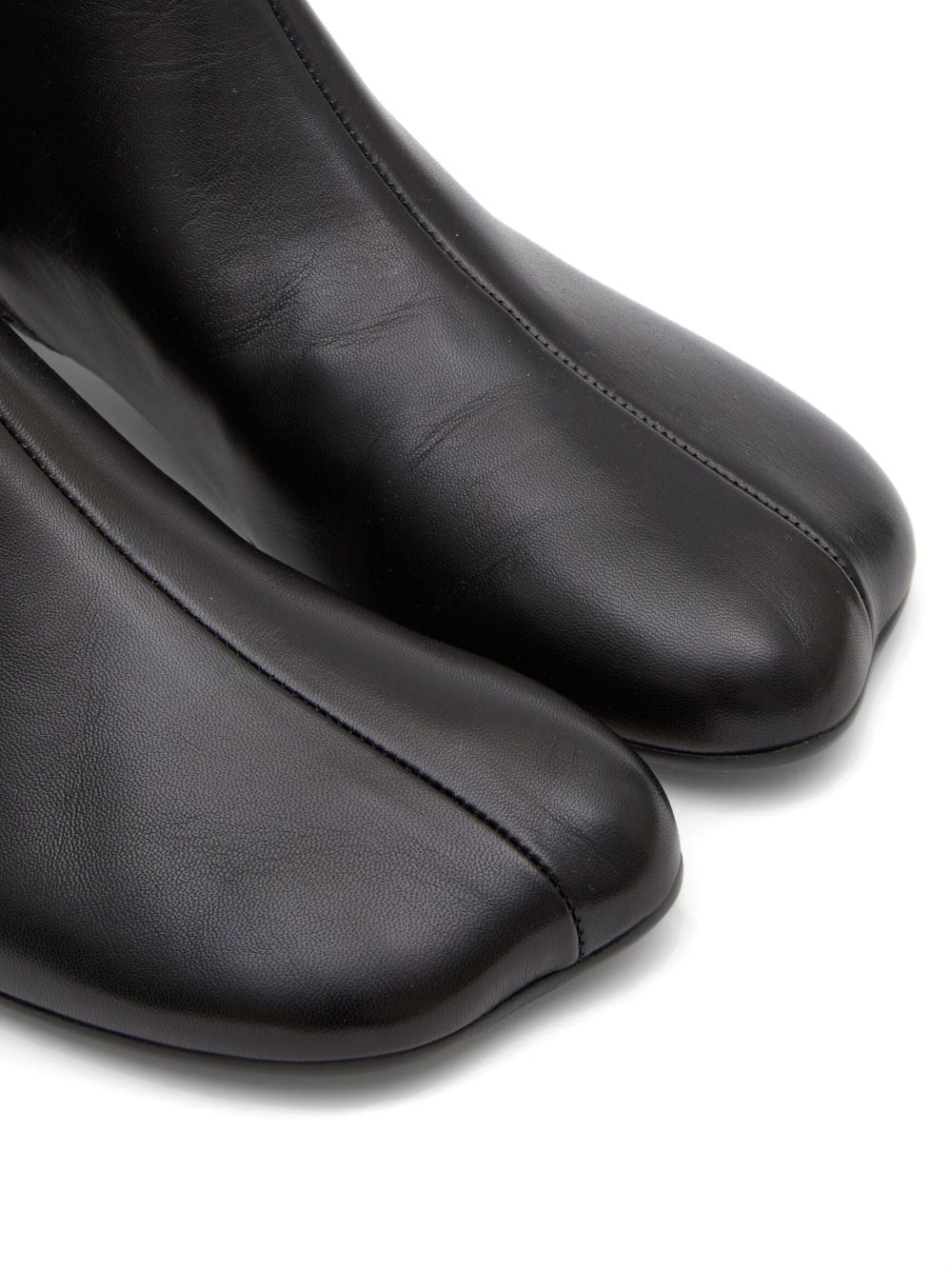 MM6 Maison Margiela Leather Ankle Boots - Black
