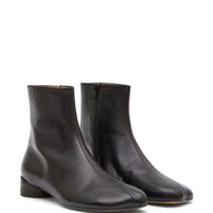 MM6 Maison Margiela Leather Ankle Boots - Black