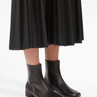 MM6 Maison Margiela Leather Ankle Boots - Black